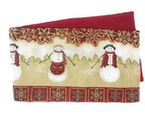 Tache Mr. & Mrs. Snowman Couple Woven Tapestry Table Runners (10323TR)