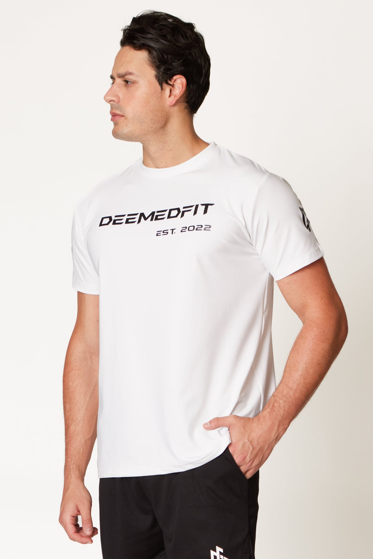 Men’s Gym Tee “Compellence” - White from DeemedFit
