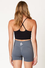 Women's Luxe Seamless Shorts (Gray) from DeemedFit