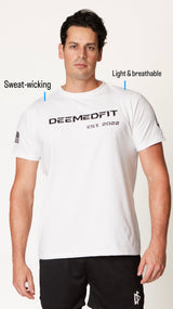 Men’s Gym Tee “Compellence” - White from DeemedFit