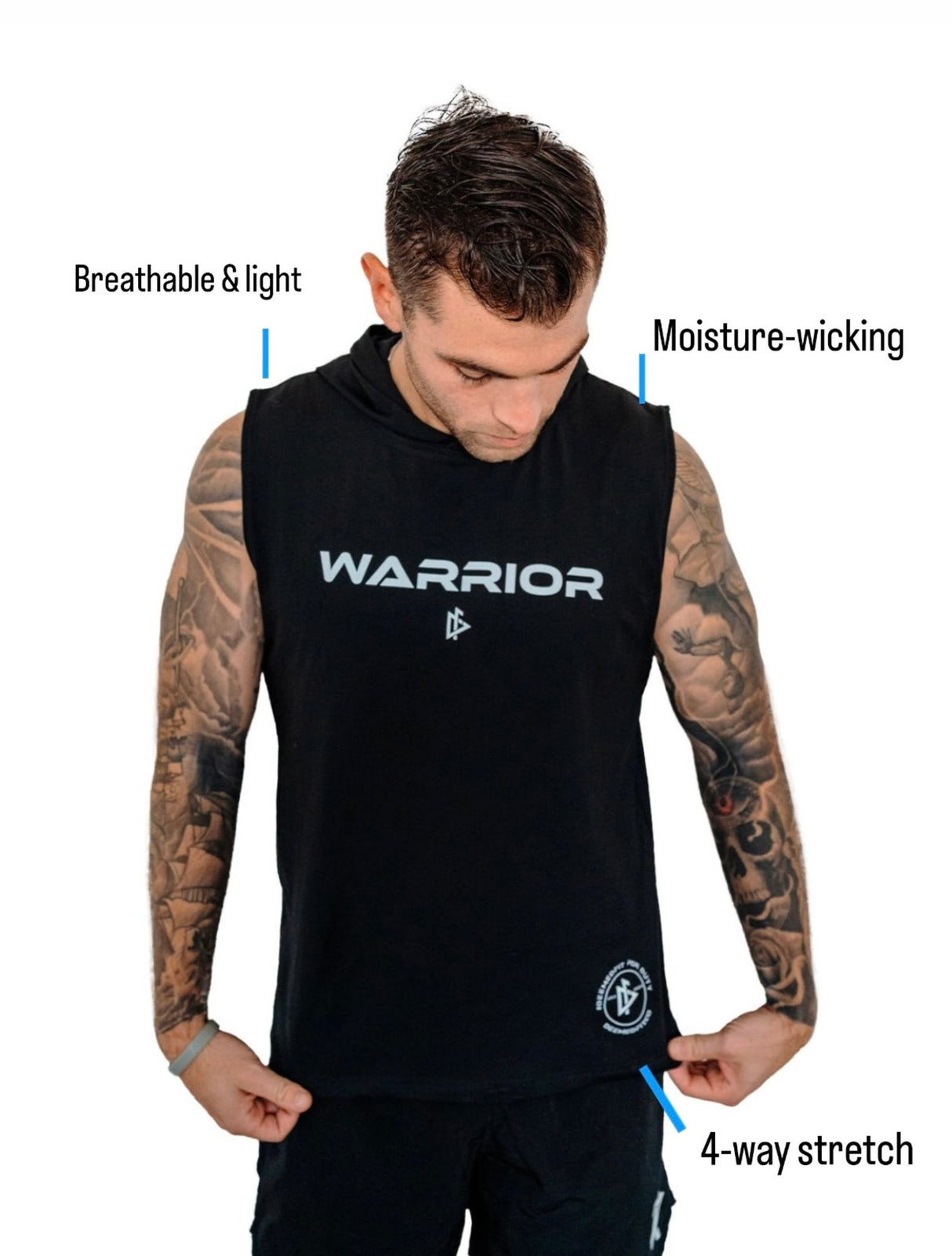 Warrior Sleeveless Hoodie from DeemedFit