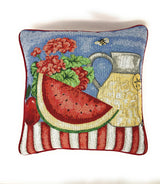 Tache Fruity Drinks Watermelon Lemonade Woven Tapestry Accent Throw Pillow Cover (13082CC) from Tache Home Fashion