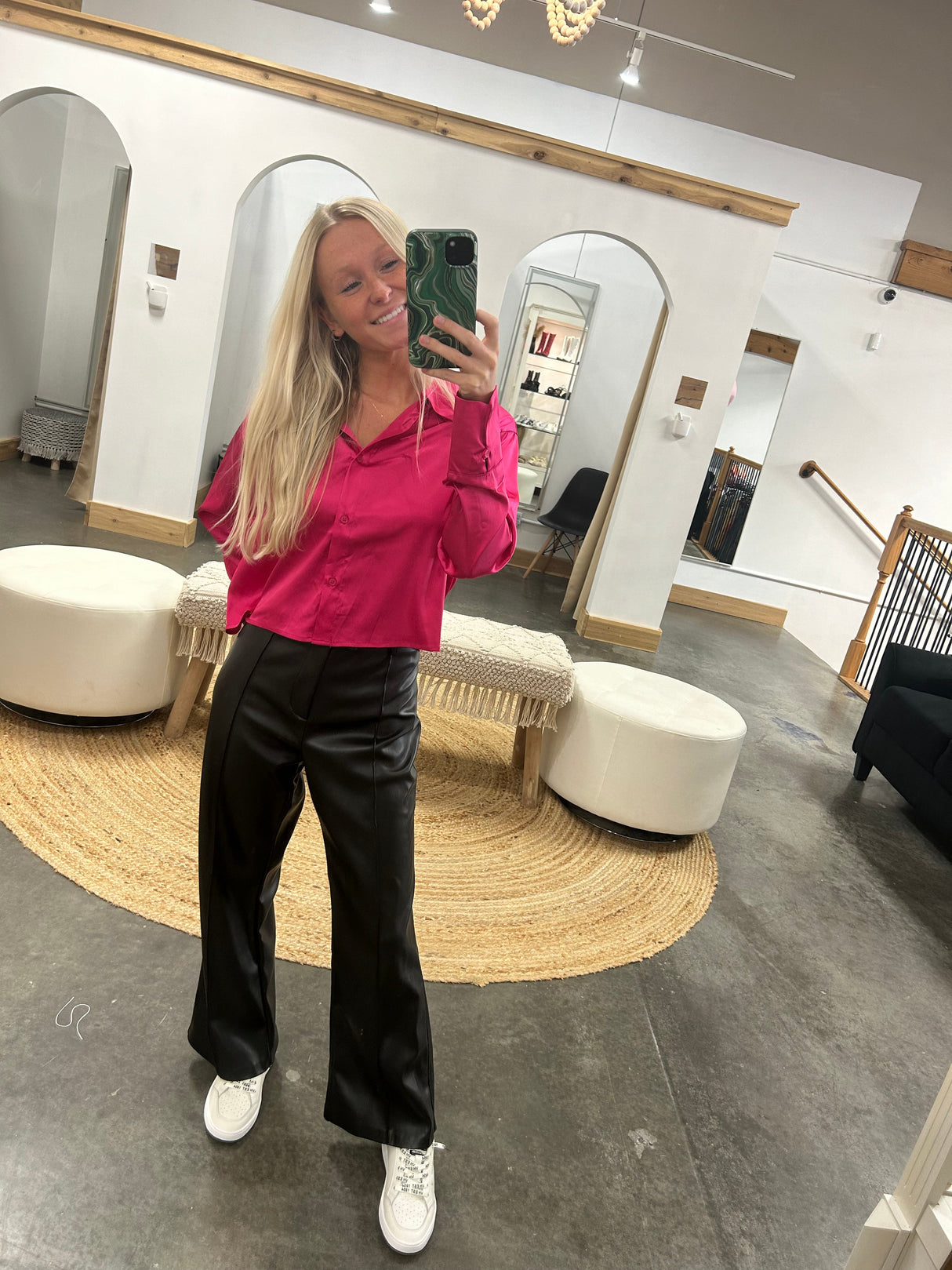 Chloe Satin Blouse From Arete Style