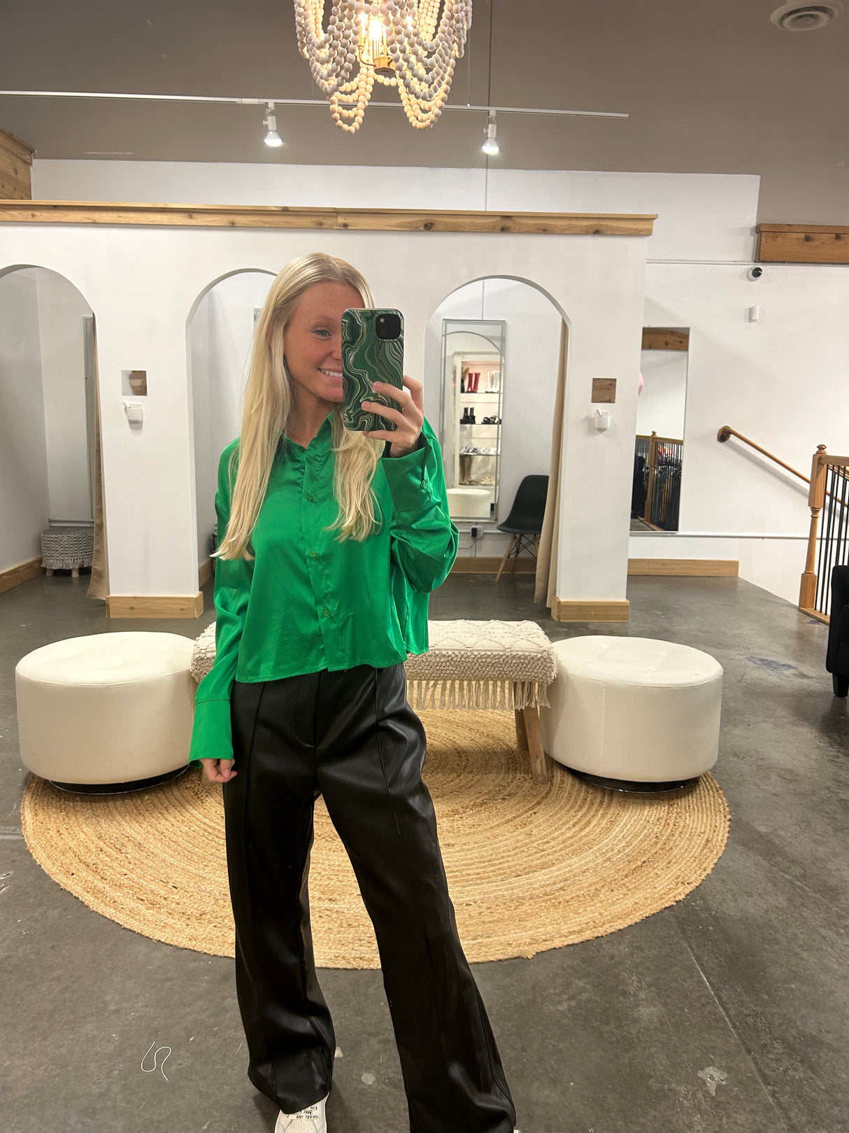 Chloe Satin Blouse From Arete Style