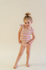 BLUSHIN' CHECKERS DREAM SMOCKED TANKINI TWO PIECE SWIM SUIT from DREAM BIG LITTLE CO