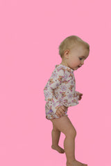 BLOSSOMIN’ BUTTERFLY DREAM 2-PIECE RASH GUARD RUFFLE SWIM SUIT from DREAM BIG LITTLE CO