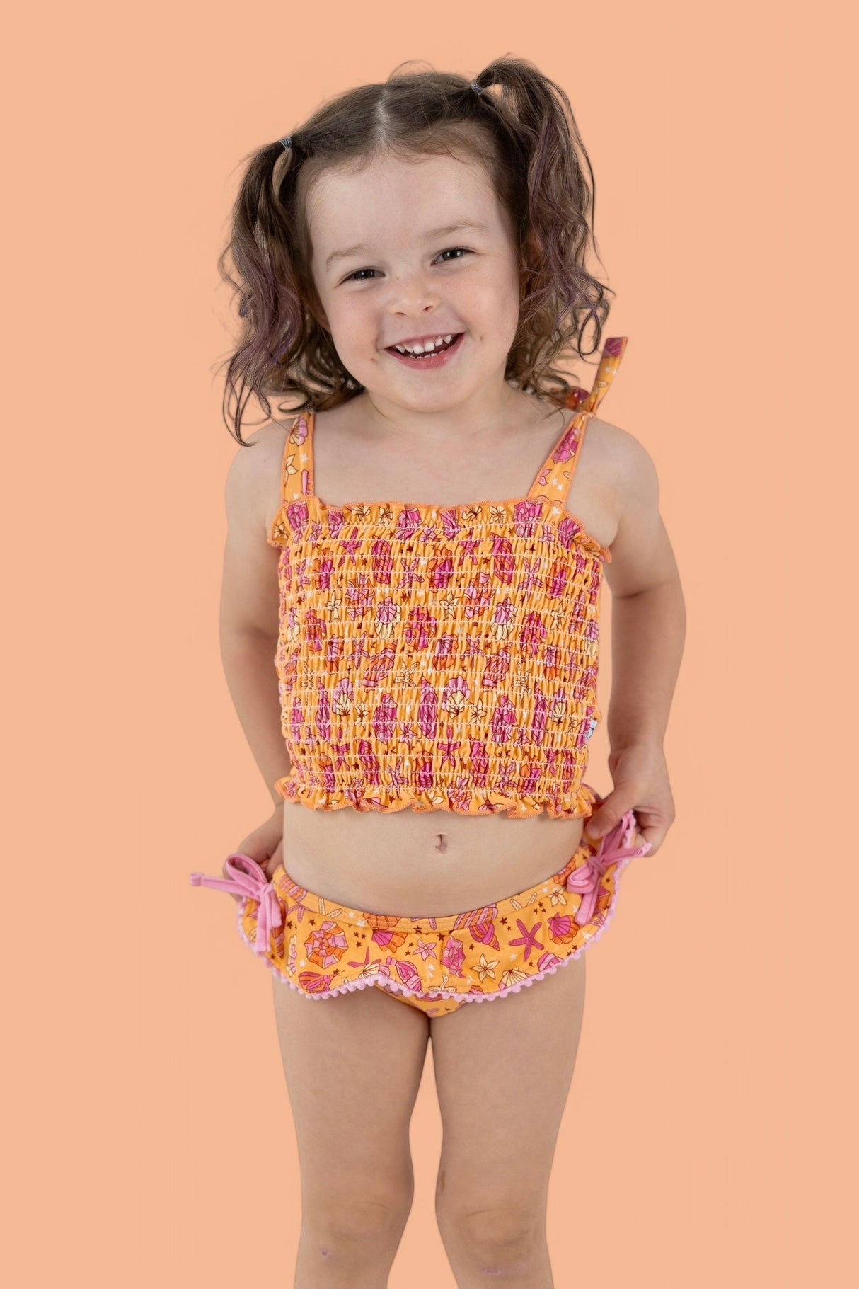 SHELLO SUMMER DREAM SMOCKED TANKINI TWO PIECE SWIM SUIT from DREAM BIG LITTLE CO