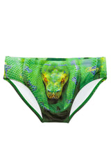 Corwin's Constrictor Snake Print Swim Brief from Shinesty