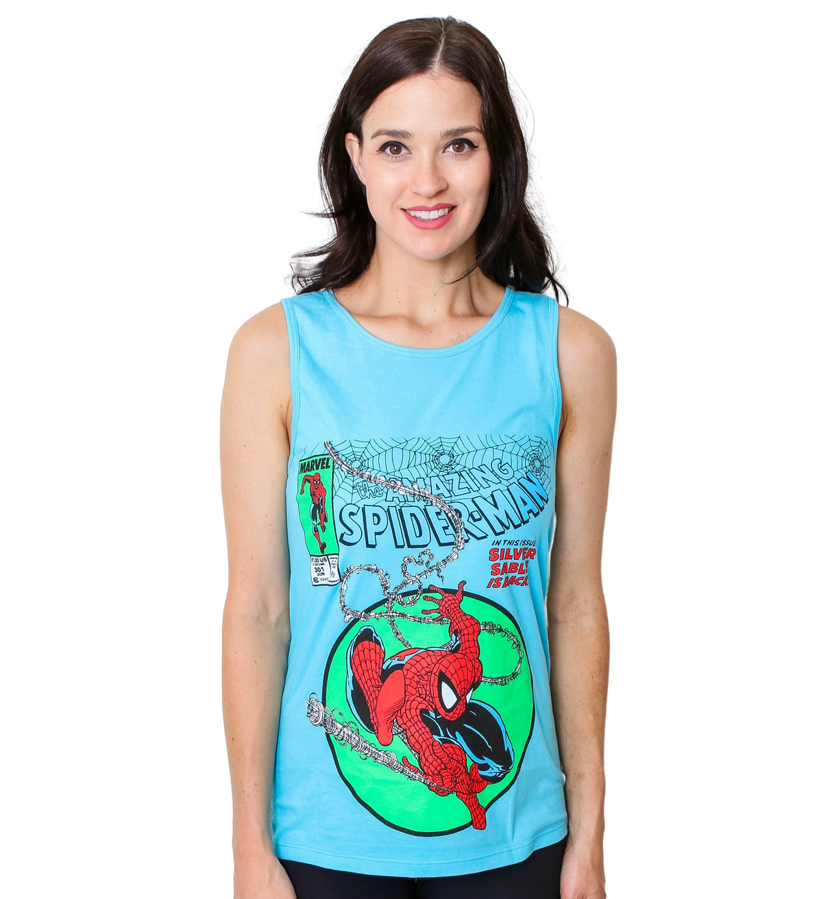 Spider-Man 90's Circle Marvel Comics Adult Tank Top From Your Favorite T Shirts