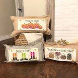 Holiday Panel: Halloween Tick or Treat Candy Jars October Pumpkins Kids Fall Autumn; GIVE ME SOMETHING GOOD TO EAT From PillowPanels