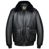 REED Men's Premium Leather Aviator Bomber Jacket - Imported from Reed Leather