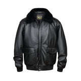 REED Men's Premium Leather Aviator Bomber Jacket - Imported from Reed Leather
