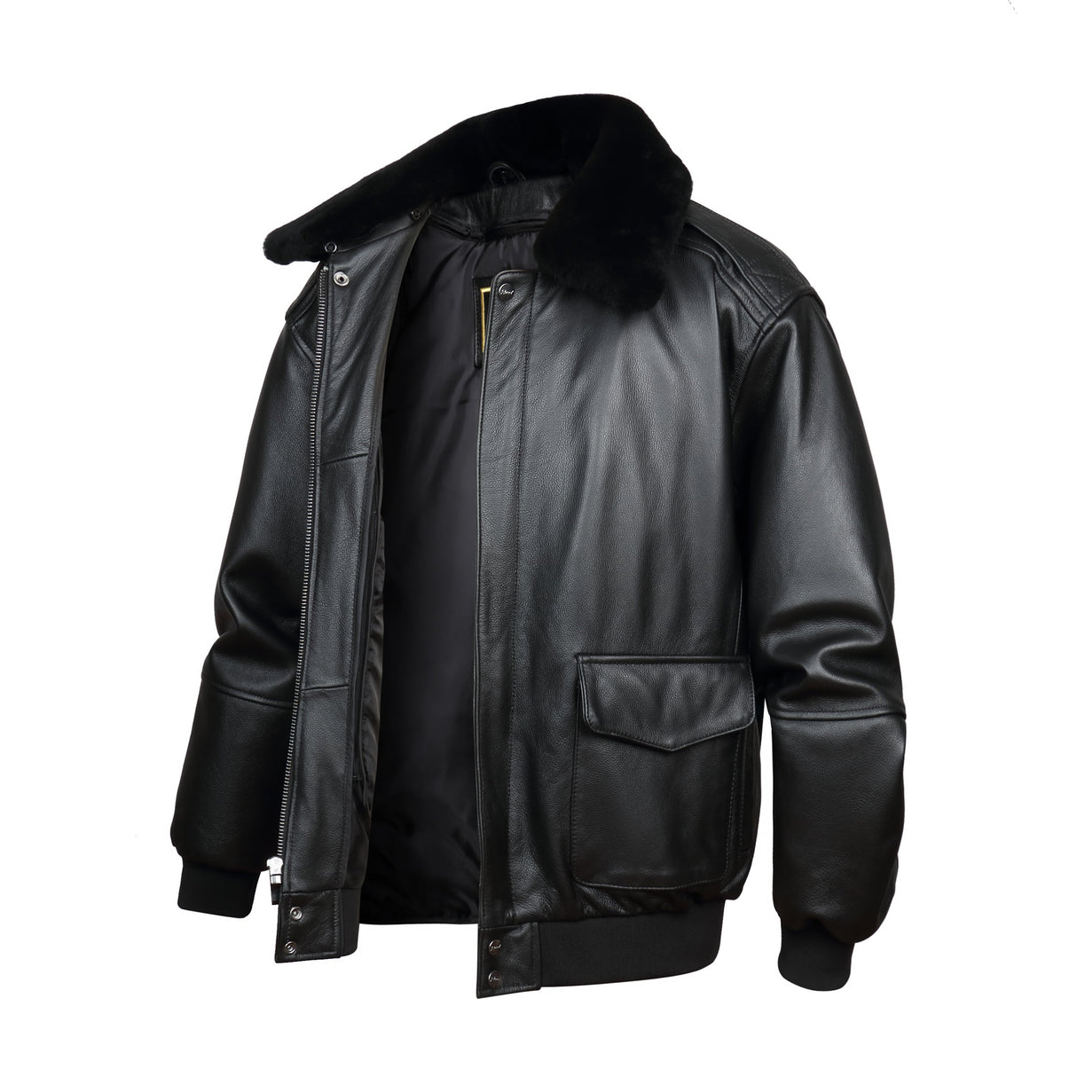 REED Men's Premium Leather Aviator Bomber Jacket - Imported from Reed Leather