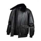 REED Men's Premium Leather Aviator Bomber Jacket - Imported from Reed Leather
