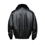 REED Men's Premium Leather Aviator Bomber Jacket - Imported from Reed Leather