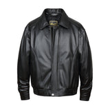 REED Men's American Style Bomber Genuine Leather Jacket - Imported from Reed Leather