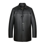 REED EST. 1950 Men's Jacket Genuine Lambskin Leather Four Button Car Coat - Imported from Reed Leather
