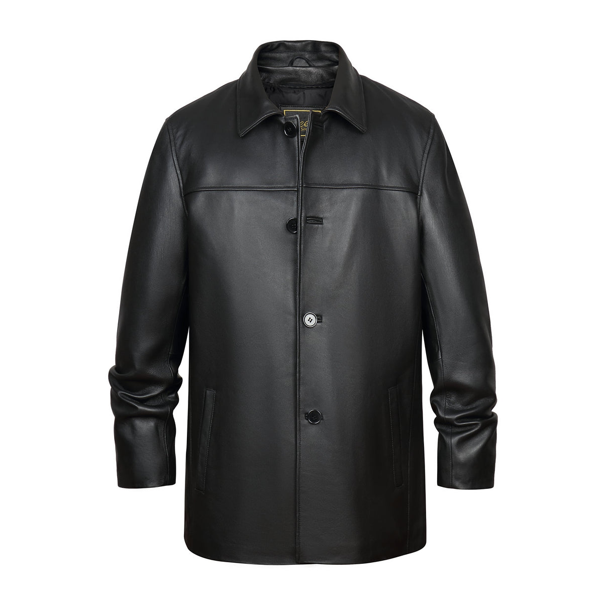 REED EST. 1950 Men's Jacket Genuine Lambskin Leather Four Button Car Coat - Imported from Reed Leather