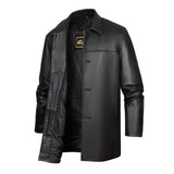REED EST. 1950 Men's Jacket Genuine Lambskin Leather Four Button Car Coat - Imported from Reed Leather