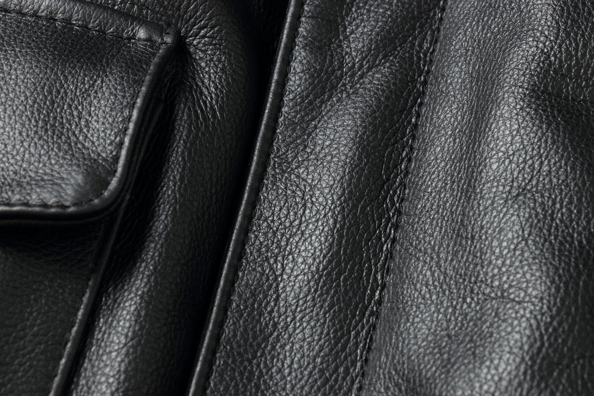 REED Men's Premium Leather Aviator Bomber Jacket - Imported from Reed Leather
