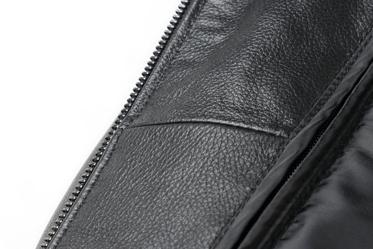 REED Men's American Style Bomber Genuine Leather Jacket - Imported from Reed Leather