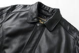 REED Men's American Style Bomber Genuine Leather Jacket - Imported from Reed Leather