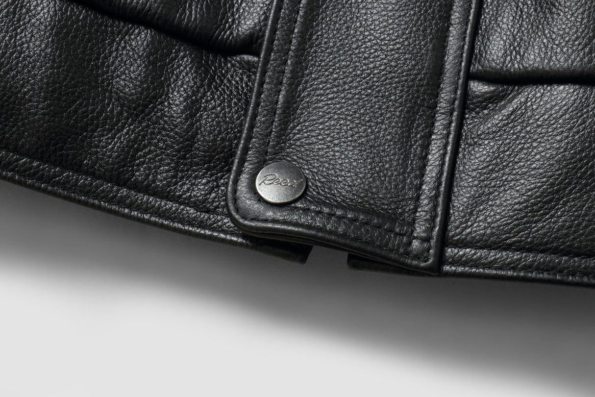 REED Men's American Style Bomber Genuine Leather Jacket - Imported from Reed Leather