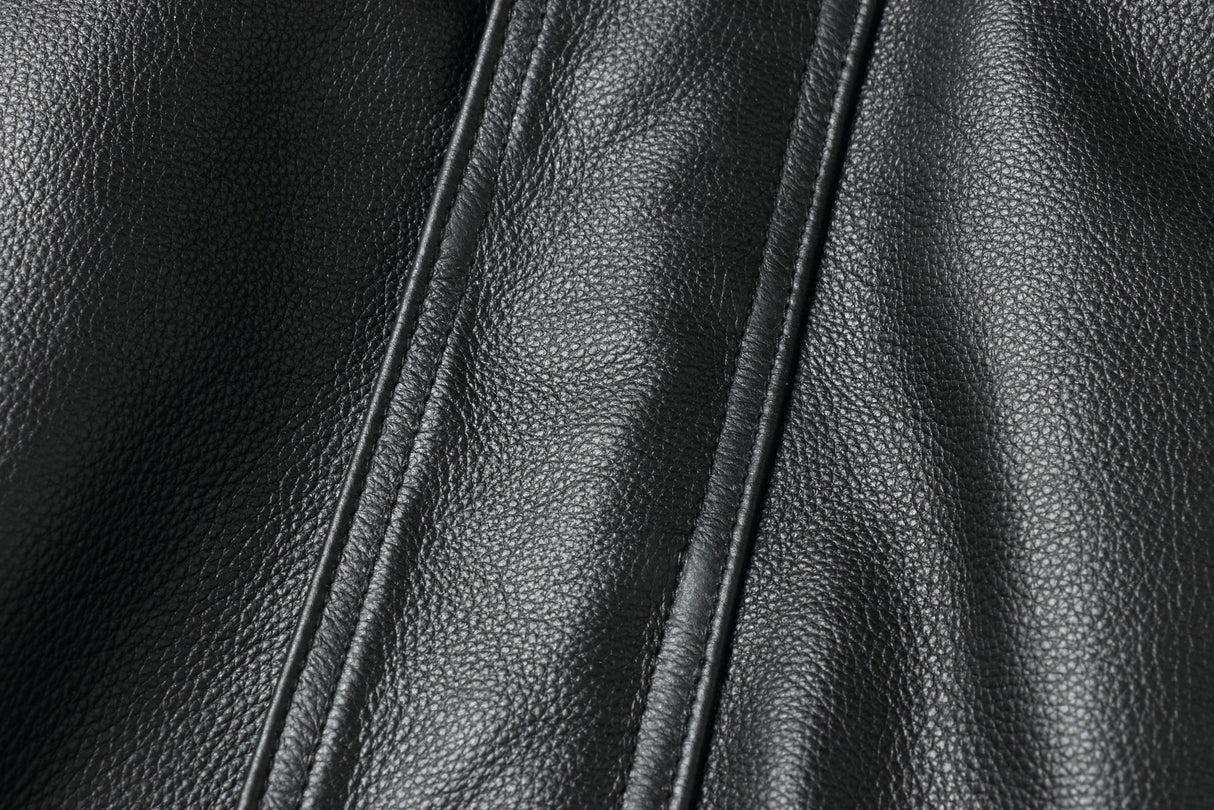 REED Men's American Style Bomber Genuine Leather Jacket - Imported from Reed Leather