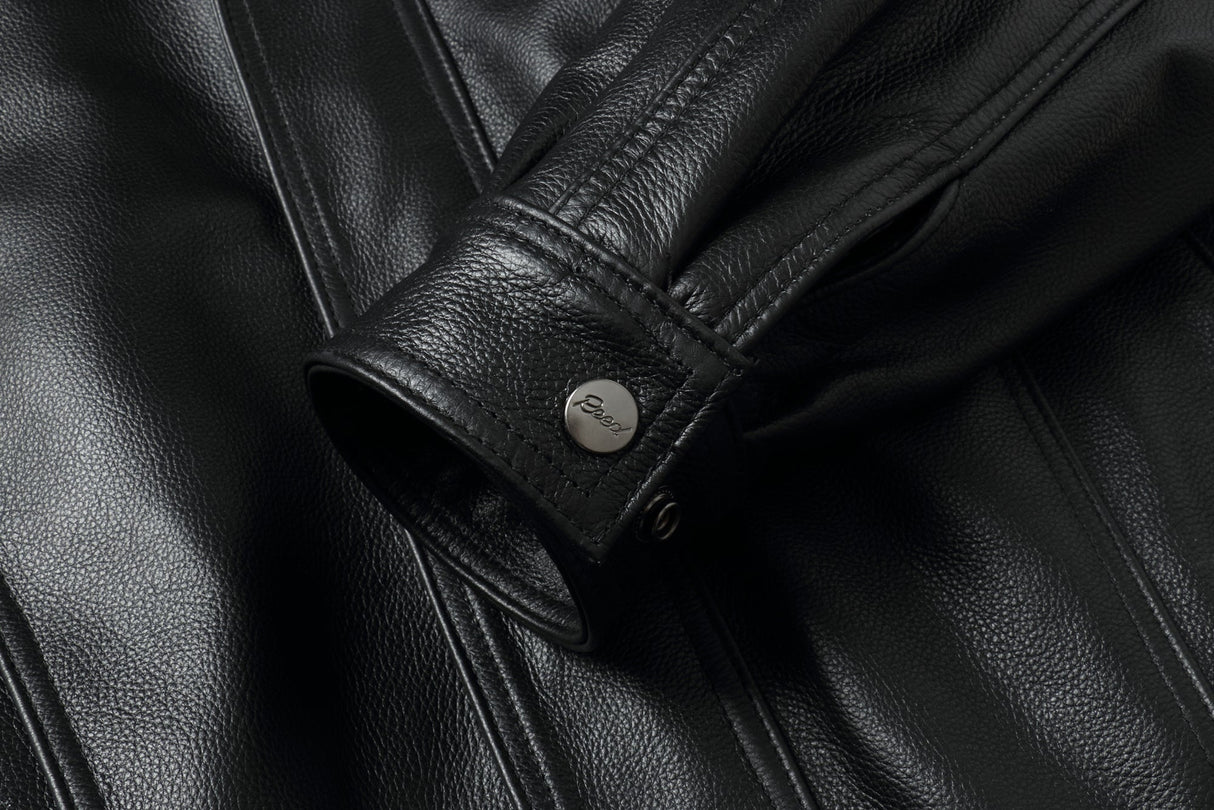 REED Men's American Style Bomber Genuine Leather Jacket - Imported from Reed Leather