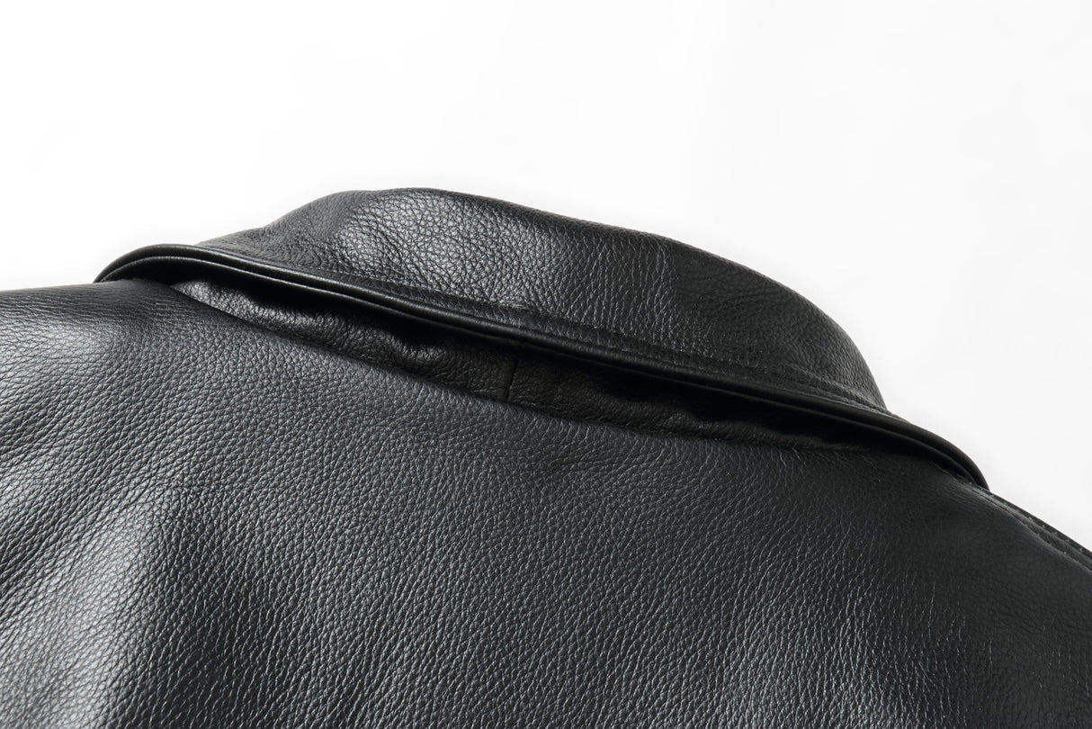 REED Men's American Style Bomber Genuine Leather Jacket - Imported from Reed Leather