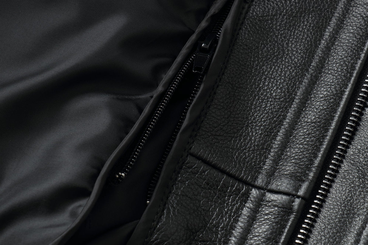 REED Men's American Style Bomber Genuine Leather Jacket - Imported from Reed Leather