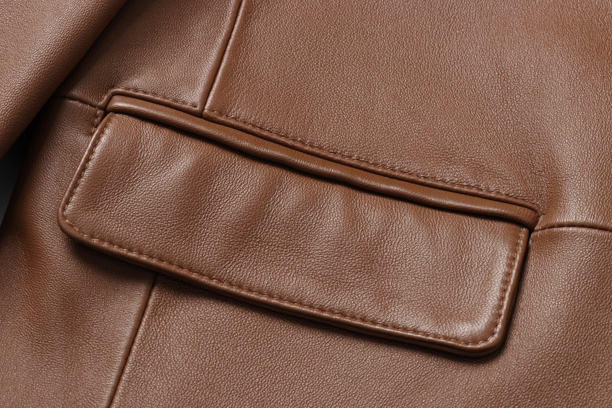 REED Men's Premium Lambskin Leather Blazer Sports Jacket (Imported) from Reed Leather