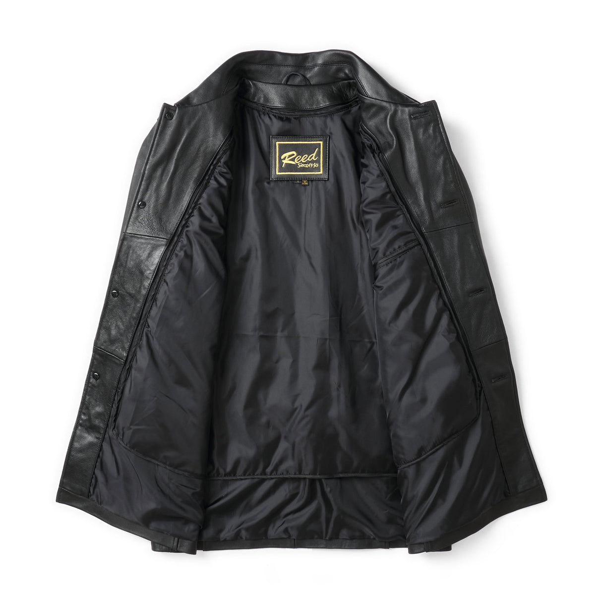REED EST. 1950 Men's Jacket Genuine Lambskin Leather Four Button Car Coat - Imported from Reed Leather