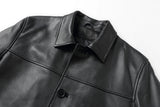 REED EST. 1950 Men's Jacket Genuine Lambskin Leather Four Button Car Coat - Imported from Reed Leather