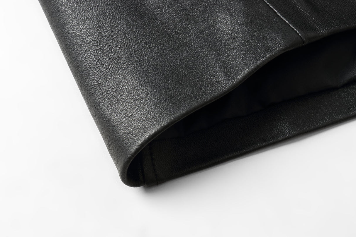 REED EST. 1950 Men's Jacket Genuine Lambskin Leather Four Button Car Coat - Imported from Reed Leather