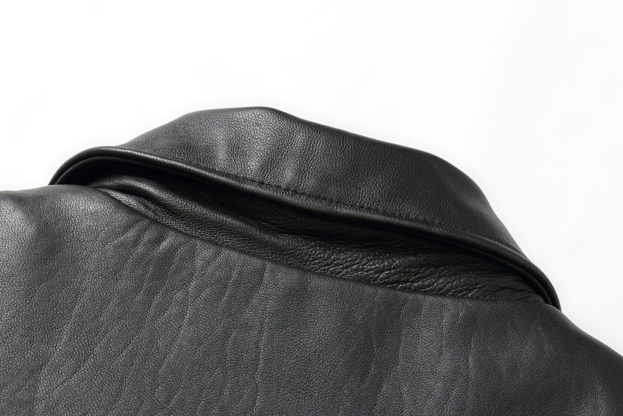 REED EST. 1950 Men's Jacket Genuine Lambskin Leather Four Button Car Coat - Imported from Reed Leather
