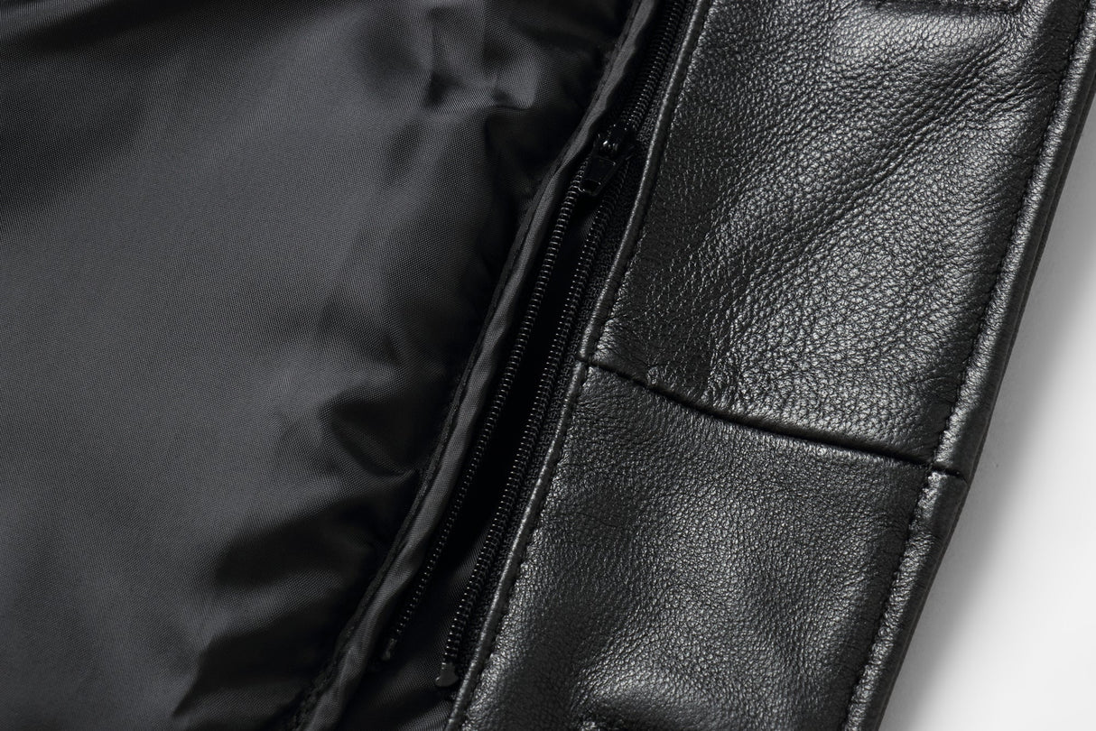 REED EST. 1950 Men's Jacket Genuine Lambskin Leather Four Button Car Coat - Imported from Reed Leather