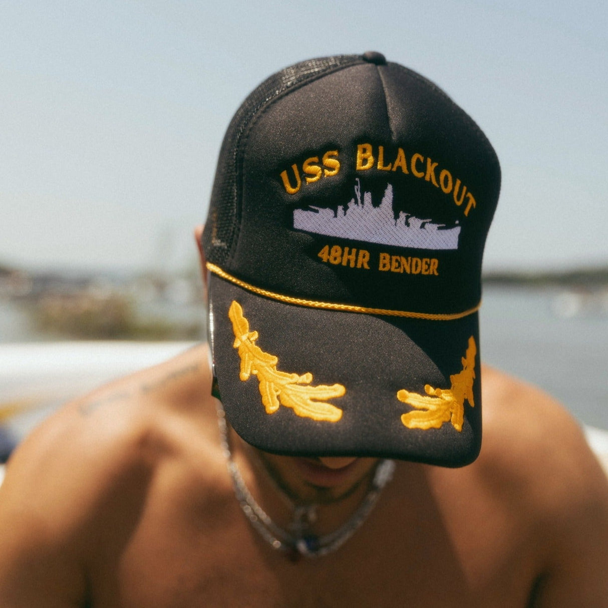 USS Blackout Trucker Hat From Visibly Toxic