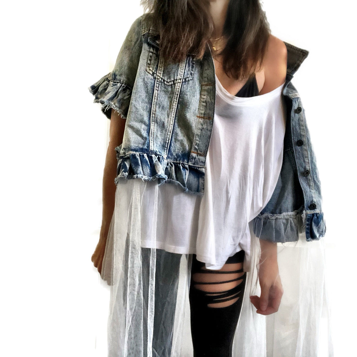 'ART?' DENIM JACKET from Wren + Glory