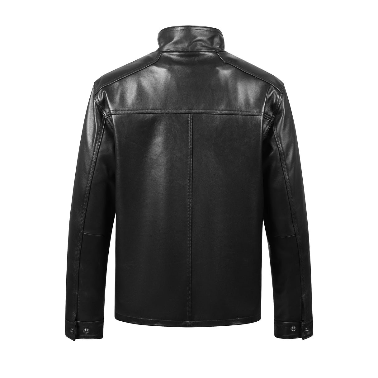 REED EST. 1950 Men's Jacket Genuine Lambskin Leather Stand UP Collar Winners Coat - Imported from Reed Leather