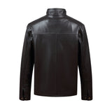 REED EST. 1950 Men's Jacket Genuine Lambskin Leather Stand UP Collar Winners Coat - Imported from Reed Leather