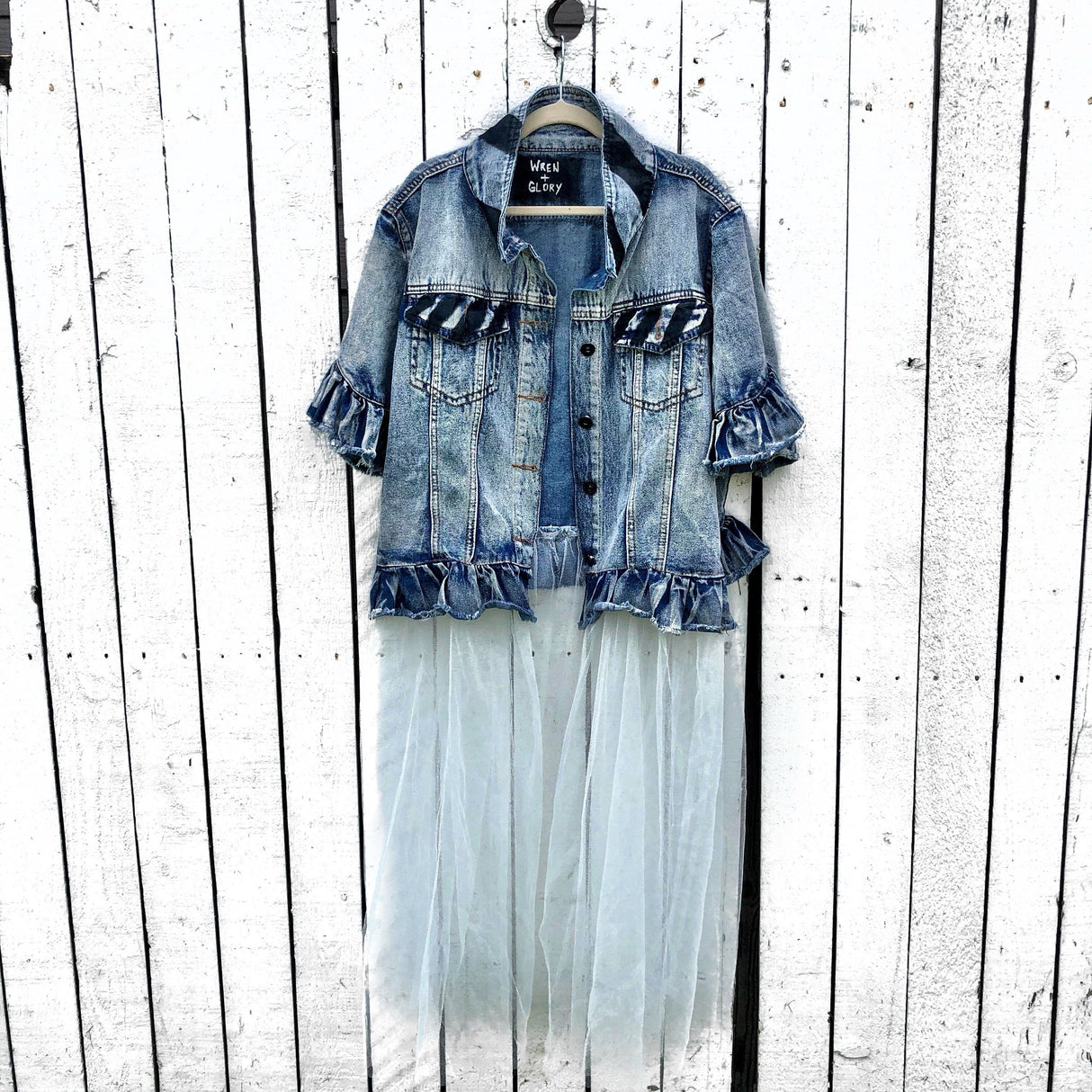 'ART?' DENIM JACKET from Wren + Glory