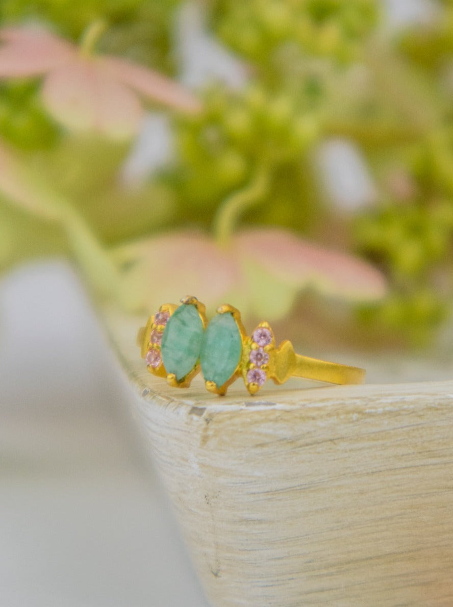 Bitty Leaf Ring from Ash & Rose