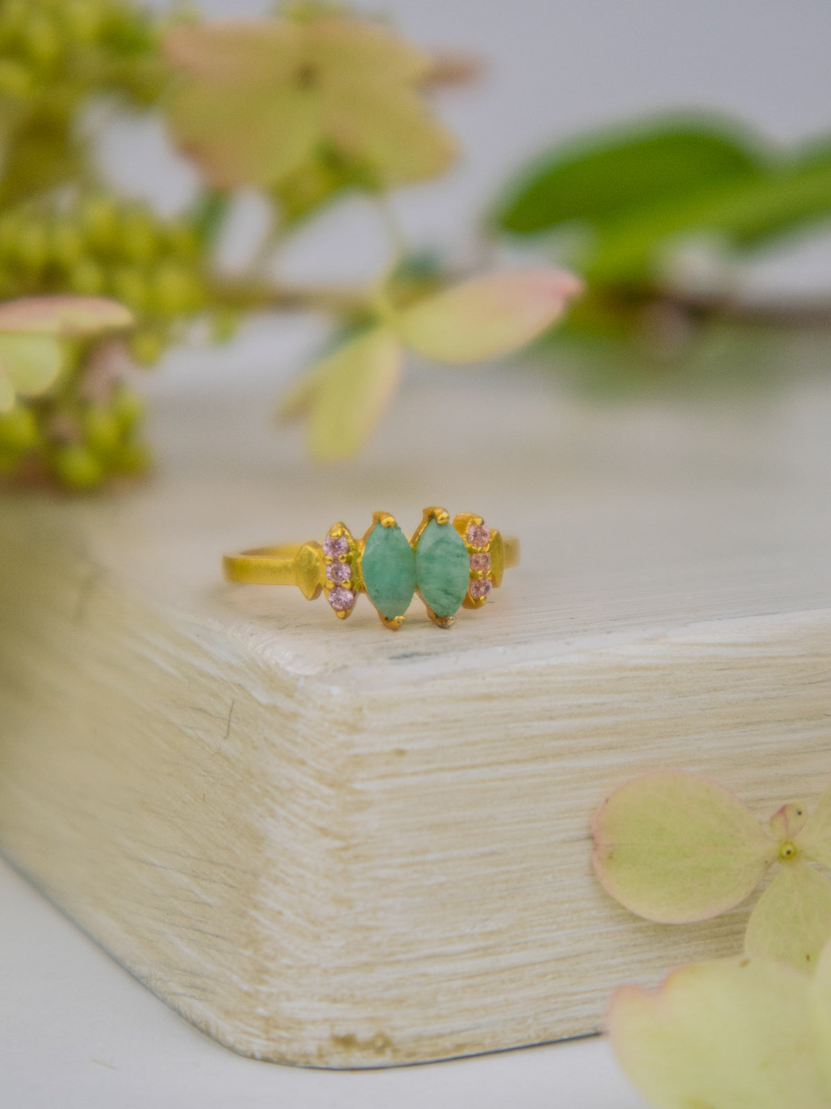Bitty Leaf Ring from Ash & Rose