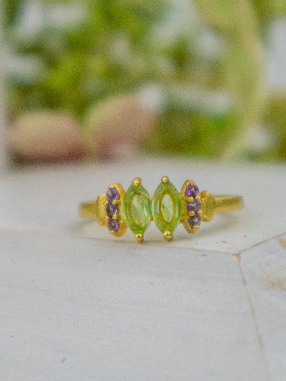 Bitty Leaf Ring from Ash & Rose