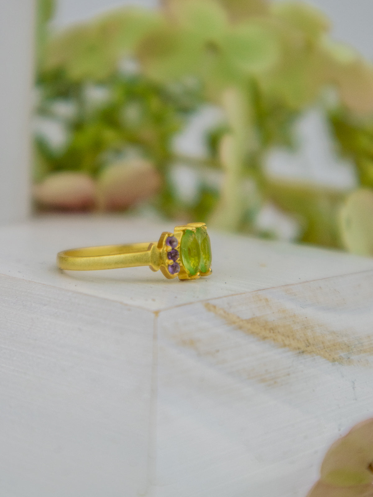 Bitty Leaf Ring from Ash & Rose