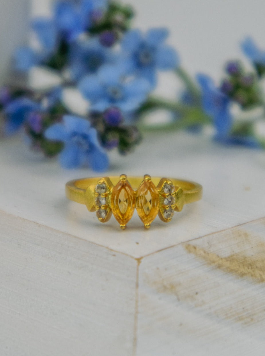 Bitty Leaf Ring from Ash & Rose