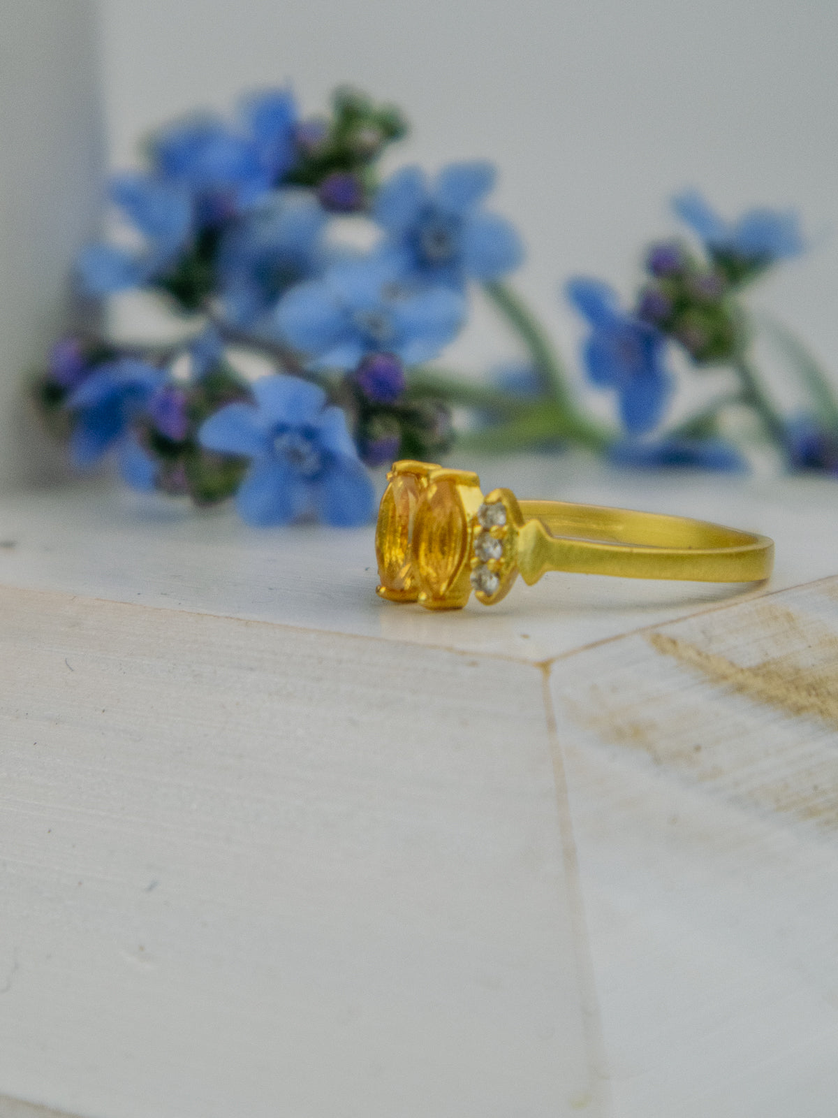 Bitty Leaf Ring from Ash & Rose
