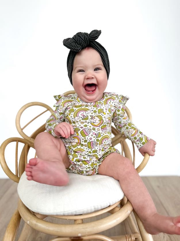 LUCK OF THE UNICORN DREAM BUBBLE ROMPER from DREAM BIG LITTLE CO