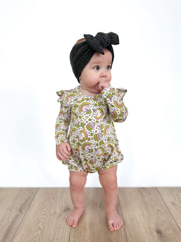 LUCK OF THE UNICORN DREAM BUBBLE ROMPER from DREAM BIG LITTLE CO
